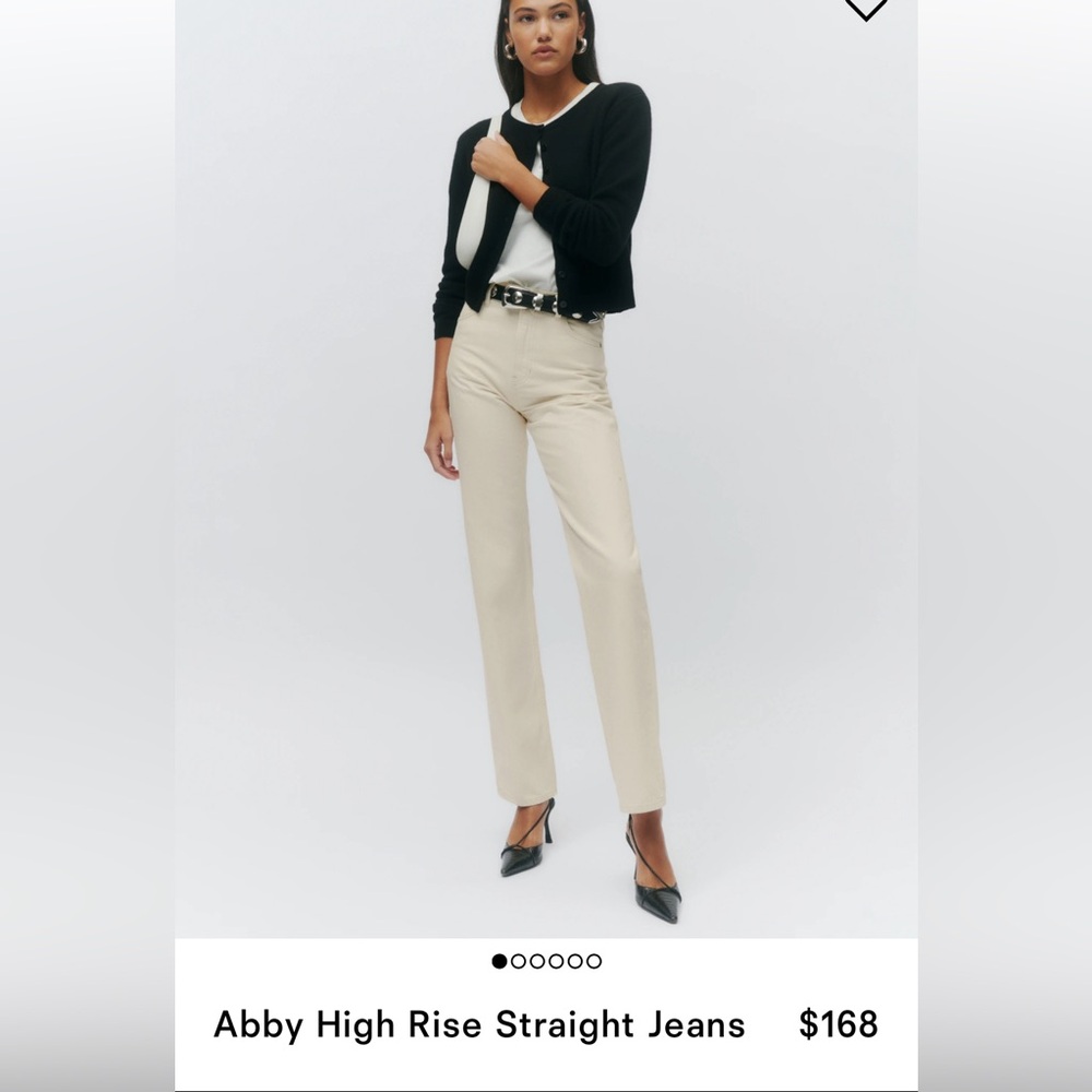 NWT Abby High Rise Straight Jeans Size 29 Sold Out on Reformation
